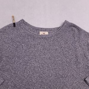 Hollister Casual Pullover Cotton Long Sleeve Sweater Womens Size Small S Gray